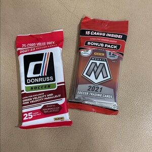 SALE 5/$25 📦 Sealed Soccer Trading Card Packs (Panini Mosaic & Donruss)